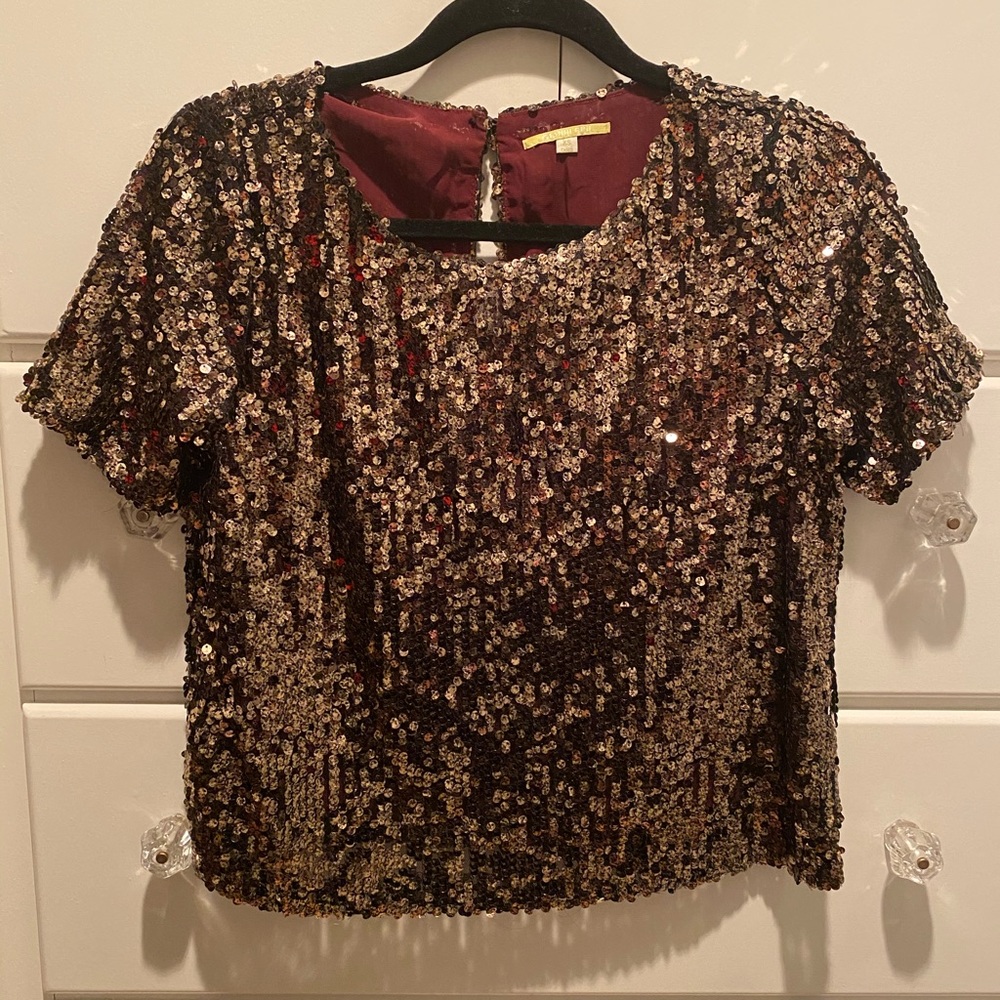 Giani Bini bronze sequin top